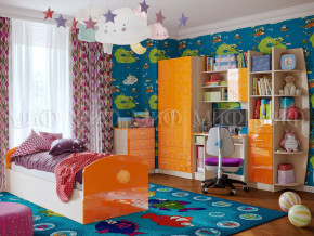 Детская комната Юниор-2 Оранжевый металлик в Пыть-Яхе - pyt-yah.magazinmebel.ru | фото