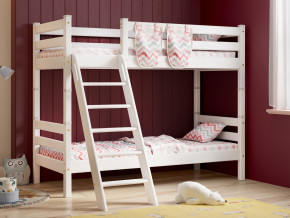 Двухъярусная кровать Соня вариант 10 с наклонной лестницей белая в Пыть-Яхе - pyt-yah.magazinmebel.ru | фото
