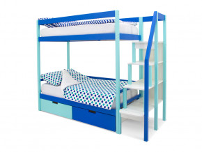 Двухъярусная кровать Svogen с ящиками мятно-синий в Пыть-Яхе - pyt-yah.magazinmebel.ru | фото - изображение 1