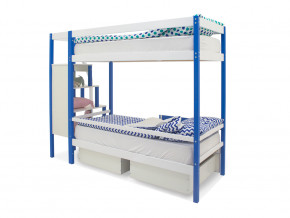 Двухъярусная кровать Svogen с ящиками сине-белый в Пыть-Яхе - pyt-yah.magazinmebel.ru | фото - изображение 5
