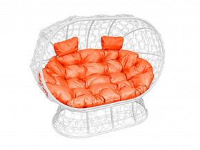 Кокон Лежебока на подставке с ротангом оранжевая подушка в Пыть-Яхе - pyt-yah.magazinmebel.ru | фото
