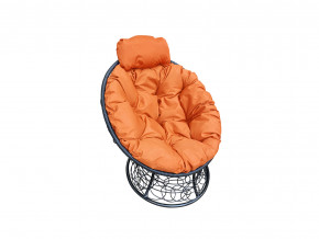 Кресло Папасан мини с ротангом оранжевая подушка в Пыть-Яхе - pyt-yah.magazinmebel.ru | фото