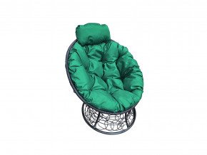 Кресло Папасан мини с ротангом зелёная подушка в Пыть-Яхе - pyt-yah.magazinmebel.ru | фото