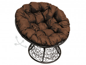 Кресло Папасан пружинка с ротангом коричневая подушка в Пыть-Яхе - pyt-yah.magazinmebel.ru | фото - изображение 1