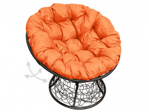 Кресло Папасан пружинка с ротангом оранжевая подушка в Пыть-Яхе - pyt-yah.magazinmebel.ru | фото