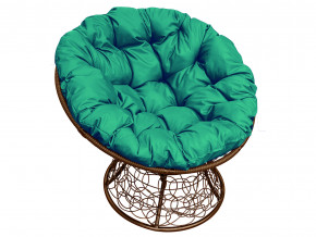 Кресло Папасан с ротангом зелёная подушка в Пыть-Яхе - pyt-yah.magazinmebel.ru | фото