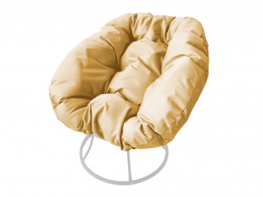 Кресло Пончик без ротанга бежевая подушка в Пыть-Яхе - pyt-yah.magazinmebel.ru | фото