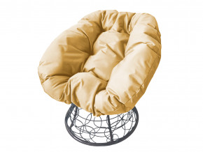 Кресло Пончик с ротангом бежевая подушка в Пыть-Яхе - pyt-yah.magazinmebel.ru | фото
