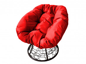 Кресло Пончик с ротангом красная подушка в Пыть-Яхе - pyt-yah.magazinmebel.ru | фото - изображение 1