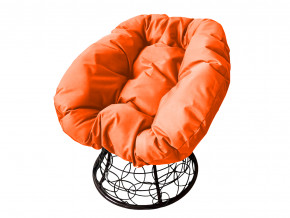 Кресло Пончик с ротангом оранжевая подушка в Пыть-Яхе - pyt-yah.magazinmebel.ru | фото