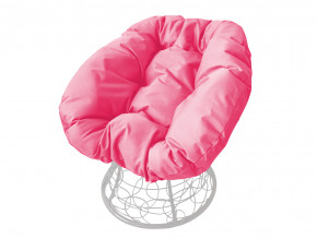 Кресло Пончик с ротангом розовая подушка в Пыть-Яхе - pyt-yah.magazinmebel.ru | фото