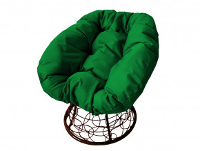 Кресло Пончик с ротангом зелёная подушка в Пыть-Яхе - pyt-yah.magazinmebel.ru | фото
