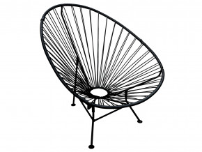 Кресло Ракушка с ротангом чёрный в Пыть-Яхе - pyt-yah.magazinmebel.ru | фото - изображение 1
