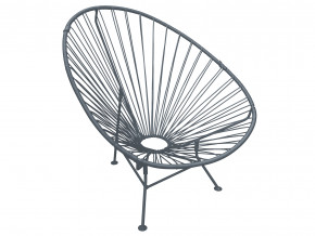 Кресло Ракушка с ротангом серый в Пыть-Яхе - pyt-yah.magazinmebel.ru | фото - изображение 1