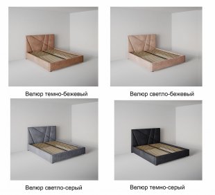 Кровать Геометрия 1.6 м с ортопедическим основанием в Пыть-Яхе - pyt-yah.magazinmebel.ru | фото - изображение 2
