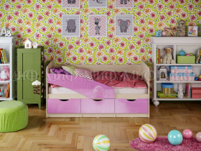 Кровать Бабочки 1600 Сиреневый металлик в Пыть-Яхе - pyt-yah.magazinmebel.ru | фото - изображение 1