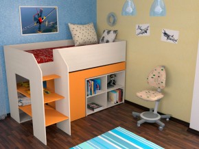 Кровать чердак Теремок 2 Оранжевый в Пыть-Яхе - pyt-yah.magazinmebel.ru | фото