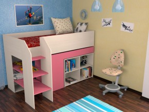 Кровать чердак Теремок 2 Розовый в Пыть-Яхе - pyt-yah.magazinmebel.ru | фото