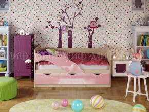 Кровать Дельфин-1 1600 Розовый металлик в Пыть-Яхе - pyt-yah.magazinmebel.ru | фото - изображение 1