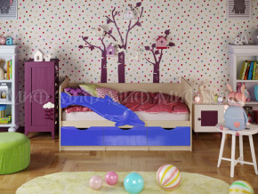 Кровать Дельфин-1 1600 Синий металлик в Пыть-Яхе - pyt-yah.magazinmebel.ru | фото