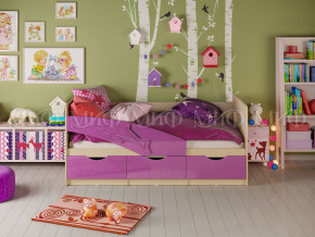 Кровать Дельфин 1600 Фиолетовый металлик в Пыть-Яхе - pyt-yah.magazinmebel.ru | фото