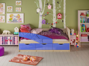 Кровать Дельфин 1600 Синий металлик в Пыть-Яхе - pyt-yah.magazinmebel.ru | фото