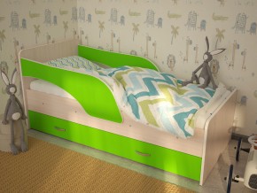 Кровать детская Максимка млечный дуб-лайм в Пыть-Яхе - pyt-yah.magazinmebel.ru | фото