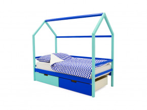 Кровать-домик Svogen с ящиками мятно-синий в Пыть-Яхе - pyt-yah.magazinmebel.ru | фото