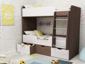 Кровать двухъярусная Малыш двойняшка бодега-белый в Пыть-Яхе - pyt-yah.magazinmebel.ru | фото