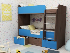 Кровать двухъярусная Малыш двойняшка бодега-голубой в Пыть-Яхе - pyt-yah.magazinmebel.ru | фото