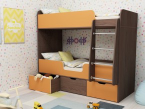 Кровать двухъярусная Малыш двойняшка бодега-оранжевый в Пыть-Яхе - pyt-yah.magazinmebel.ru | фото - изображение 1