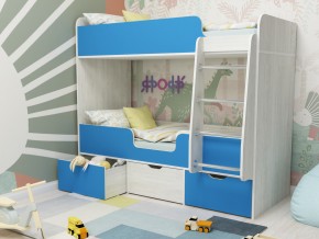 Кровать двухъярусная Малыш двойняшка винтерберг-голубой в Пыть-Яхе - pyt-yah.magazinmebel.ru | фото