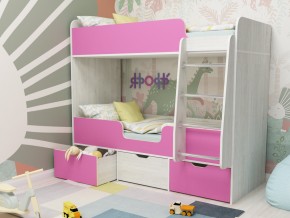 Кровать двухъярусная Малыш двойняшка винтерберг-розовый в Пыть-Яхе - pyt-yah.magazinmebel.ru | фото
