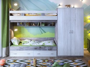 Кровать двухъярусная Юта 2 со шкафом в Пыть-Яхе - pyt-yah.magazinmebel.ru | фото