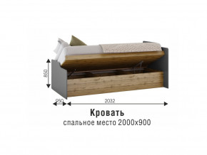 Кровать Харви белый/вотан в Пыть-Яхе - pyt-yah.magazinmebel.ru | фото - изображение 3