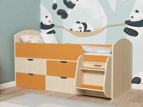 Кровать Малыш-7 Дуб-Оранжевый в Пыть-Яхе - pyt-yah.magazinmebel.ru | фото - изображение 1