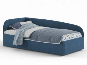 Кровать мягкая Денди на латах рогожка синяя в Пыть-Яхе - pyt-yah.magazinmebel.ru | фото - изображение 1