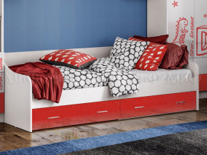 Кровать с ящиками Вега Алфавит Красный в Пыть-Яхе - pyt-yah.magazinmebel.ru | фото