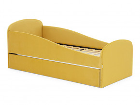 Кровать с ящиком Letmo горчичный (велюр) в Пыть-Яхе - pyt-yah.magazinmebel.ru | фото - изображение 1