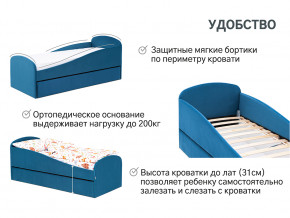 Кровать с ящиком Letmo морской (велюр) в Пыть-Яхе - pyt-yah.magazinmebel.ru | фото - изображение 14