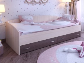 Кровать с выкатными ящиками Дуб молочный-Бодего в Пыть-Яхе - pyt-yah.magazinmebel.ru | фото