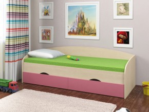 Кровать Соня 2 дуб молочный-розовый в Пыть-Яхе - pyt-yah.magazinmebel.ru | фото