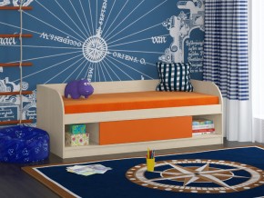 Кровать Соня 4 дуб молочный-оранжевый в Пыть-Яхе - pyt-yah.magazinmebel.ru | фото