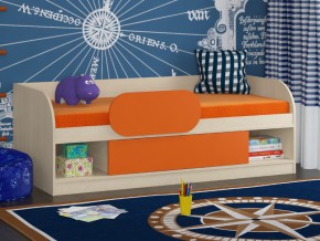 Кровать Соня 4 дуб молочный-оранжевый в Пыть-Яхе - pyt-yah.magazinmebel.ru | фото - изображение 3