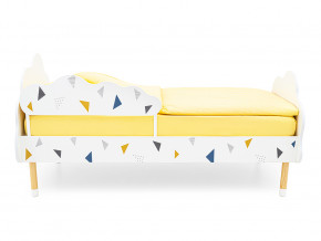 Кровать Stumpa Облако с бортиком рисунок Треугольники желтый, синий в Пыть-Яхе - pyt-yah.magazinmebel.ru | фото - изображение 3