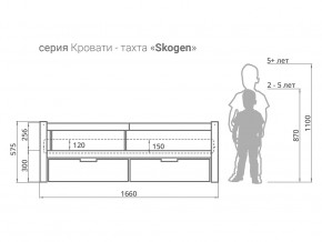 Кровать-тахта Svogen с ящиками и бортиком бежевый в Пыть-Яхе - pyt-yah.magazinmebel.ru | фото - изображение 3