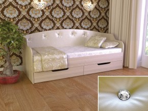 Кровать Юниор Тип 2 шимо светлый/белый перламутр 800х1600 в Пыть-Яхе - pyt-yah.magazinmebel.ru | фото
