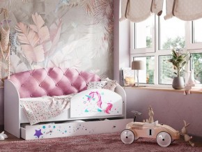 Кровать Звездочка с бортиком Белый-розовый в Пыть-Яхе - pyt-yah.magazinmebel.ru | фото