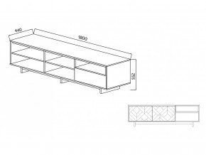 Тумба для ТВА Moderno-1800 В-1 Ф2 в Пыть-Яхе - pyt-yah.magazinmebel.ru | фото - изображение 4