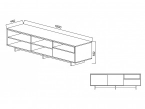 Тумба для ТВА Moderno-1800 В-1 Ф6 в Пыть-Яхе - pyt-yah.magazinmebel.ru | фото - изображение 4